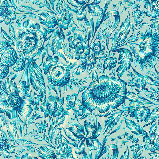 Blue Flower Print Italian Paper ~ Carta Varese Italy